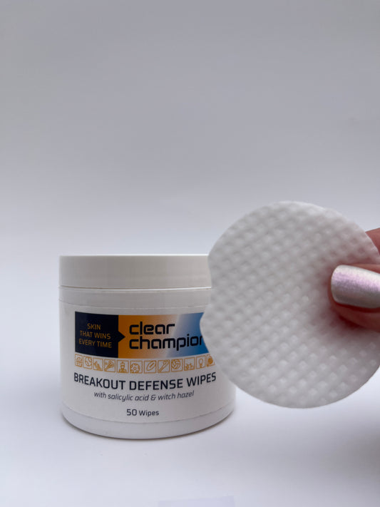Breakout defense wipes for teen athletes to help prevent acne from sweat and gear
