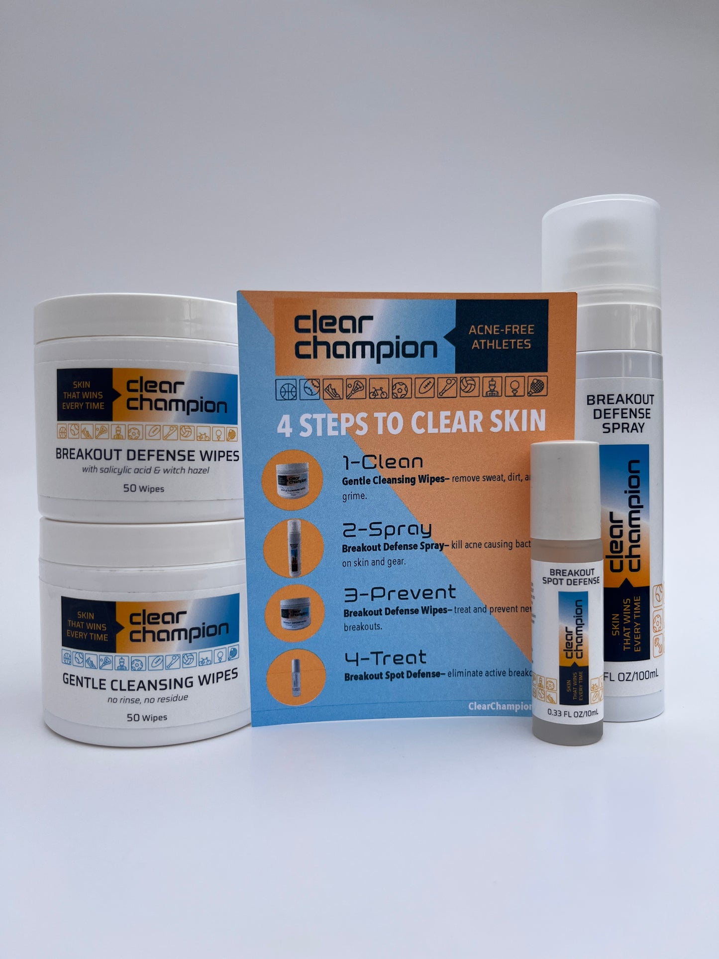 Athlete skincare routine clean spray prevent treat