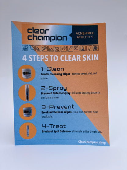 Sports skincare system for breakouts from sweat and gear