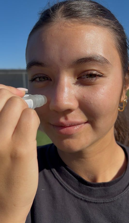 On the go spot treatment for acne caused by sweat and gear